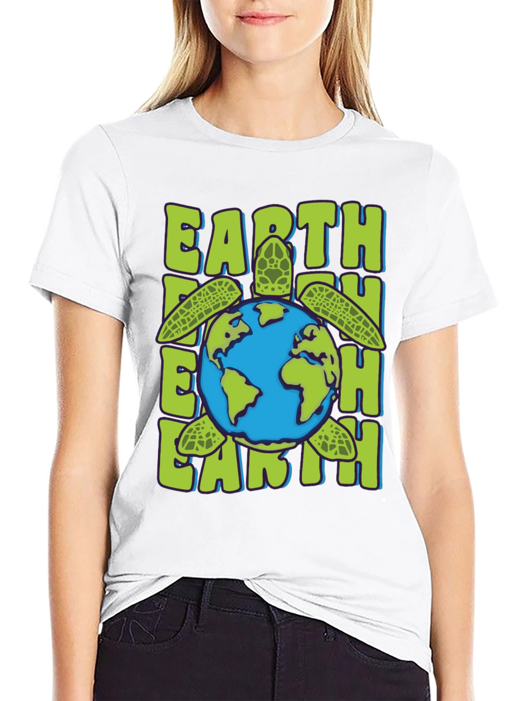 Earth Turtle Graphic Tee - Save the Planet