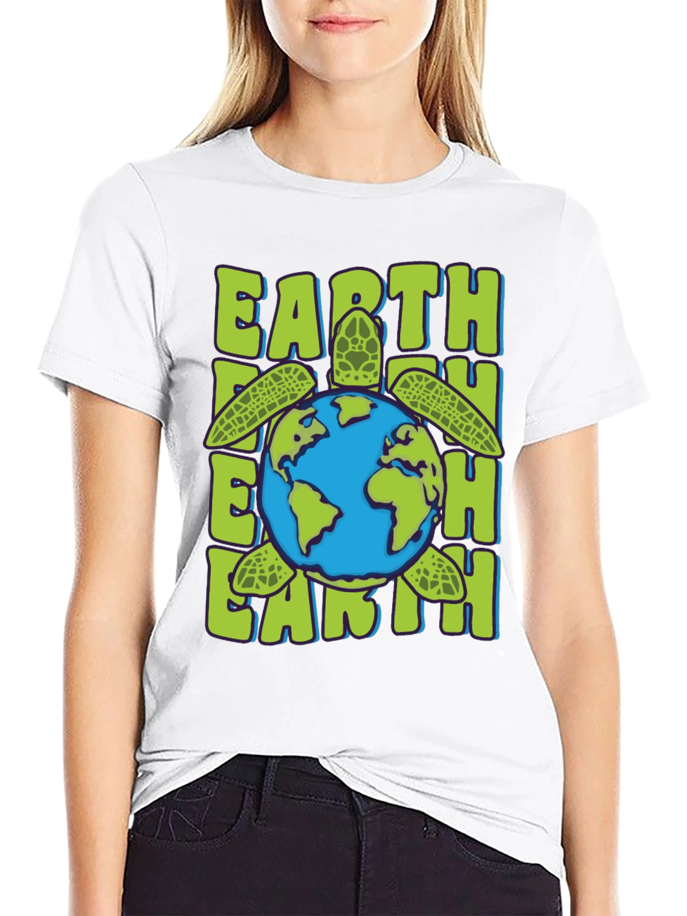 Earth Turtle Graphic Tee - Save the Planet