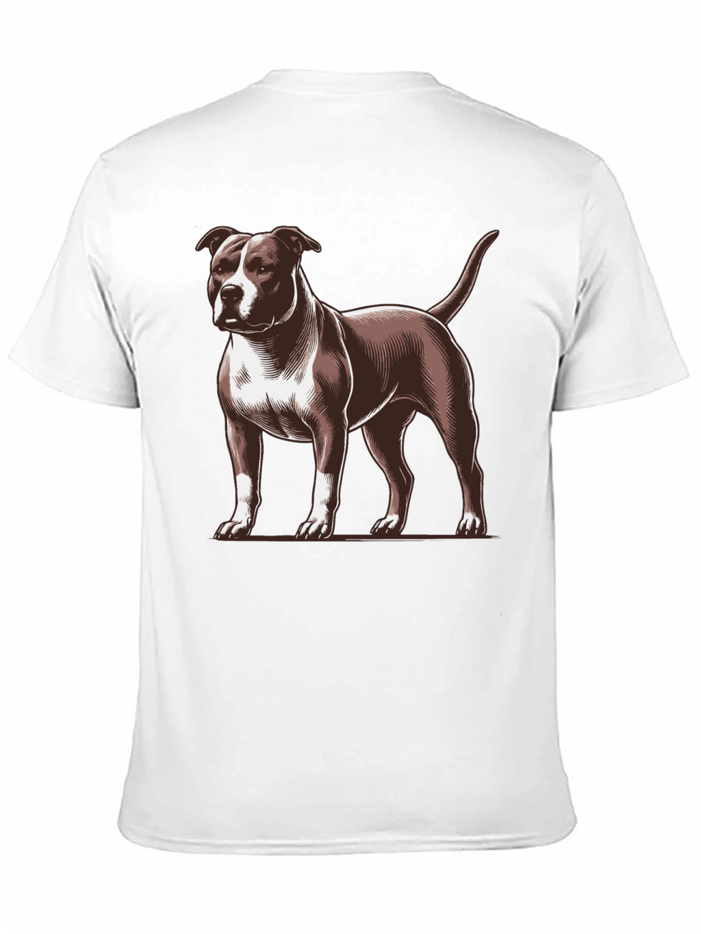 Pitbull Dog Graphic Print Mens Black T-Shirt