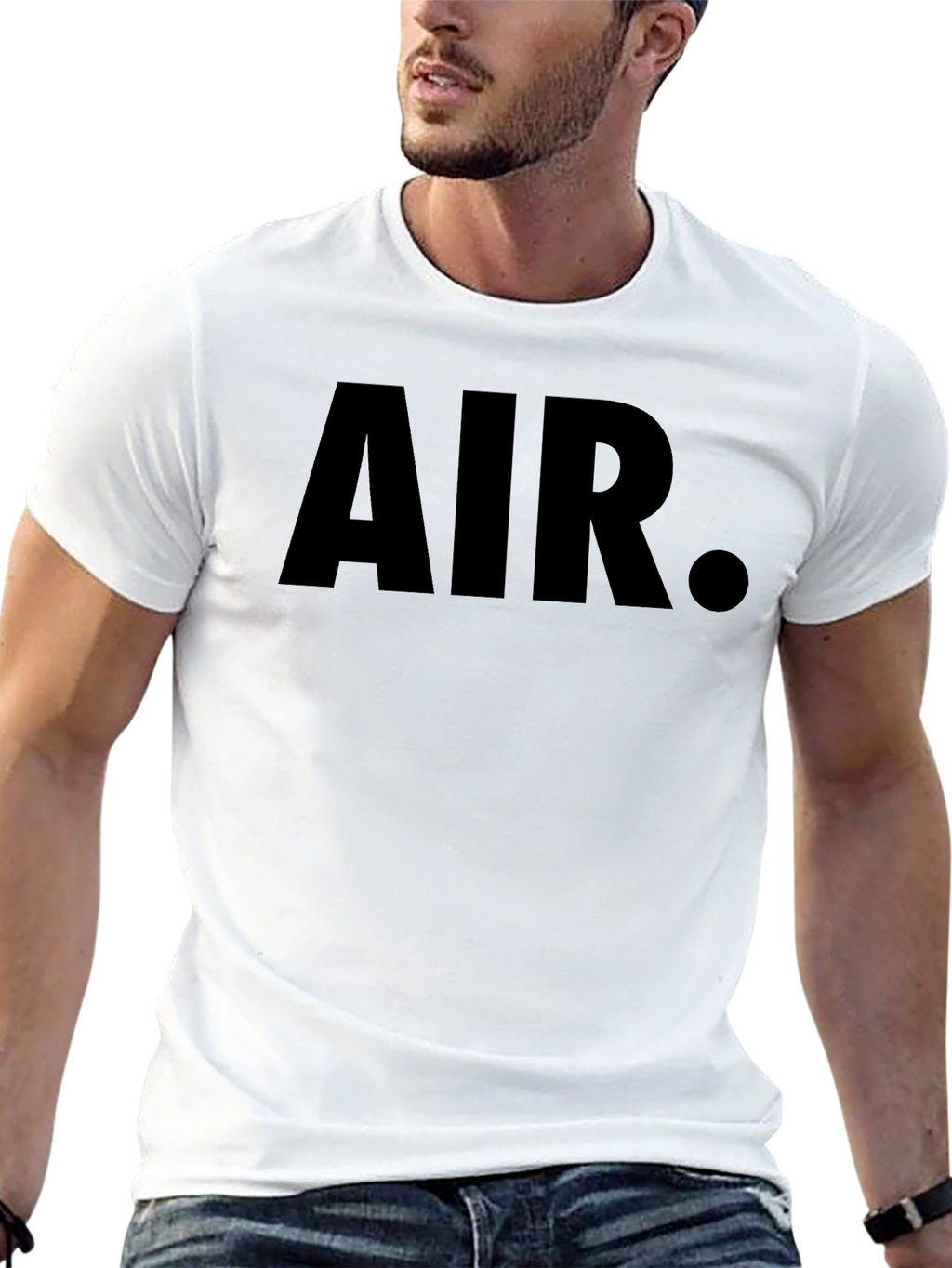 Mens Black Graphic T-Shirt - AIR Print