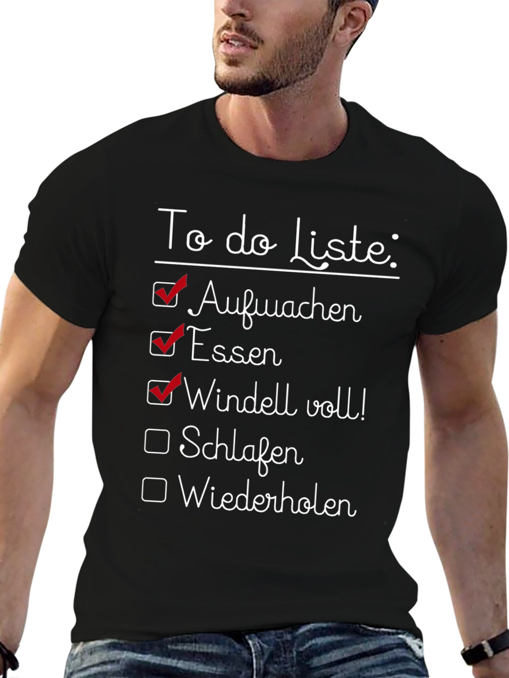 Funny Baby To-Do List Graphic Tee