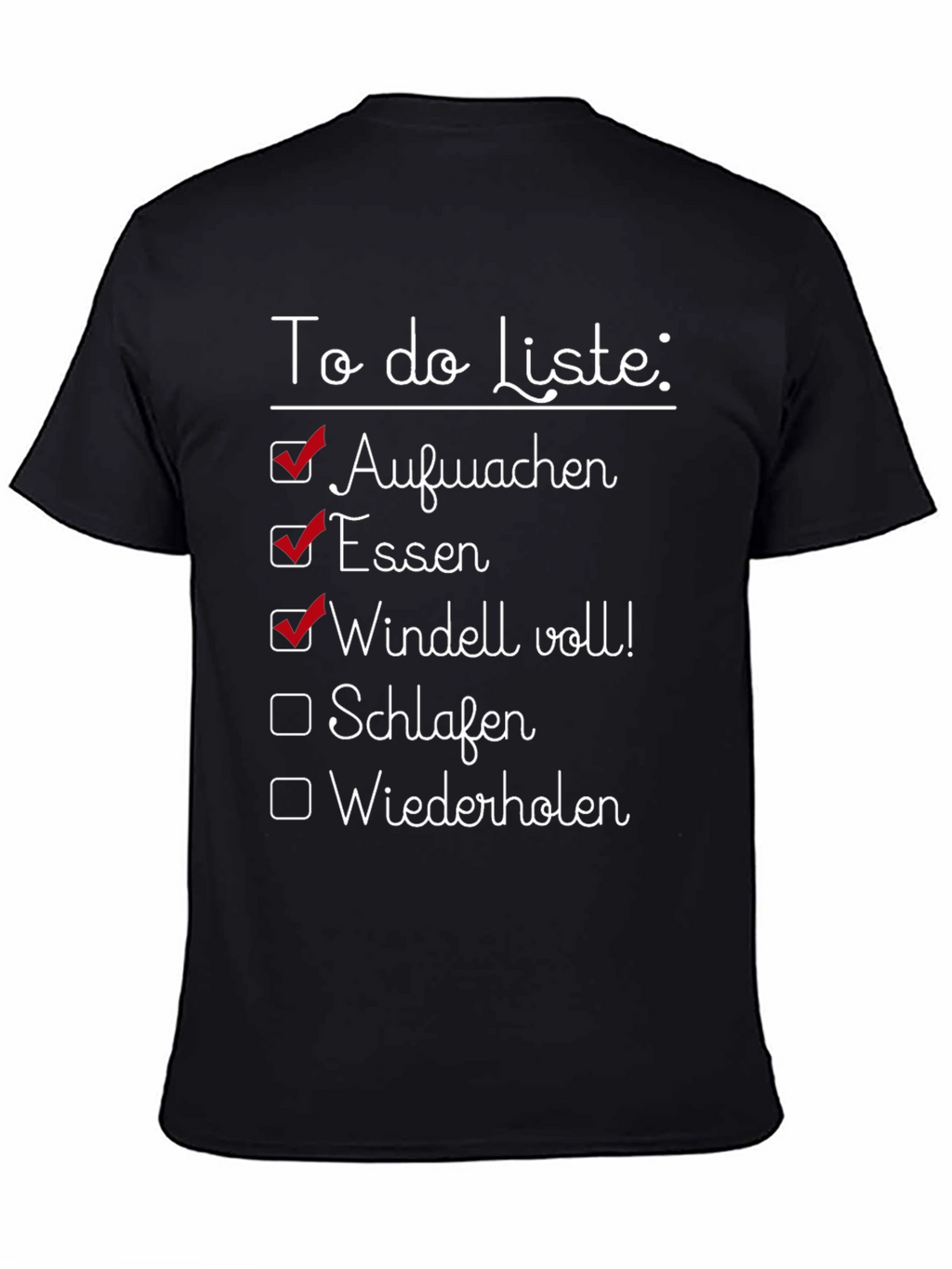 Funny Baby To-Do List Graphic Tee