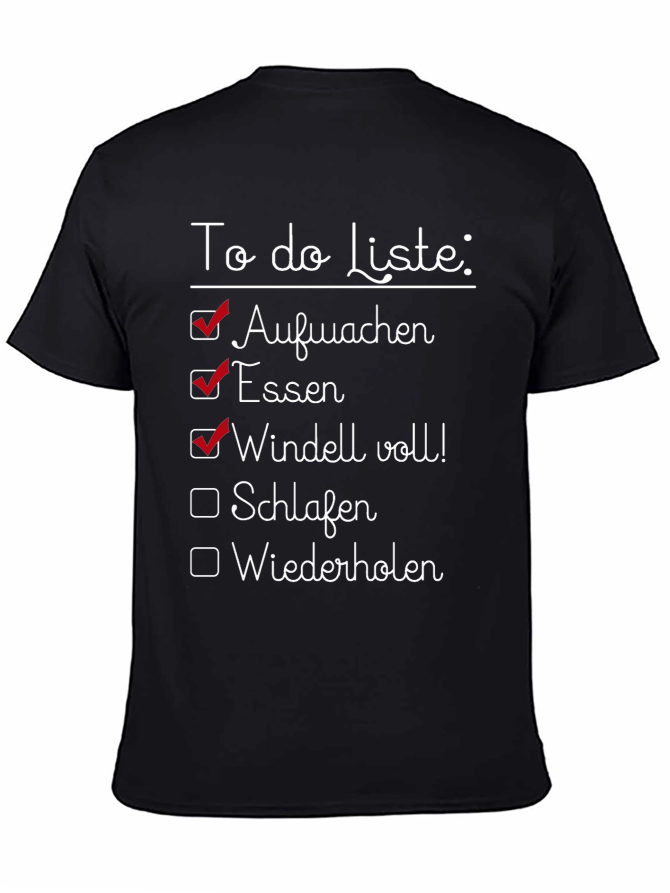 Funny Baby To-Do List Graphic Tee