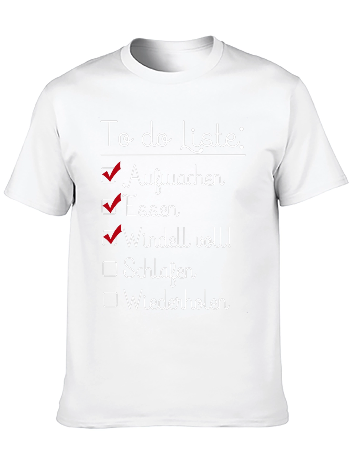 Funny Baby To-Do List Graphic Tee