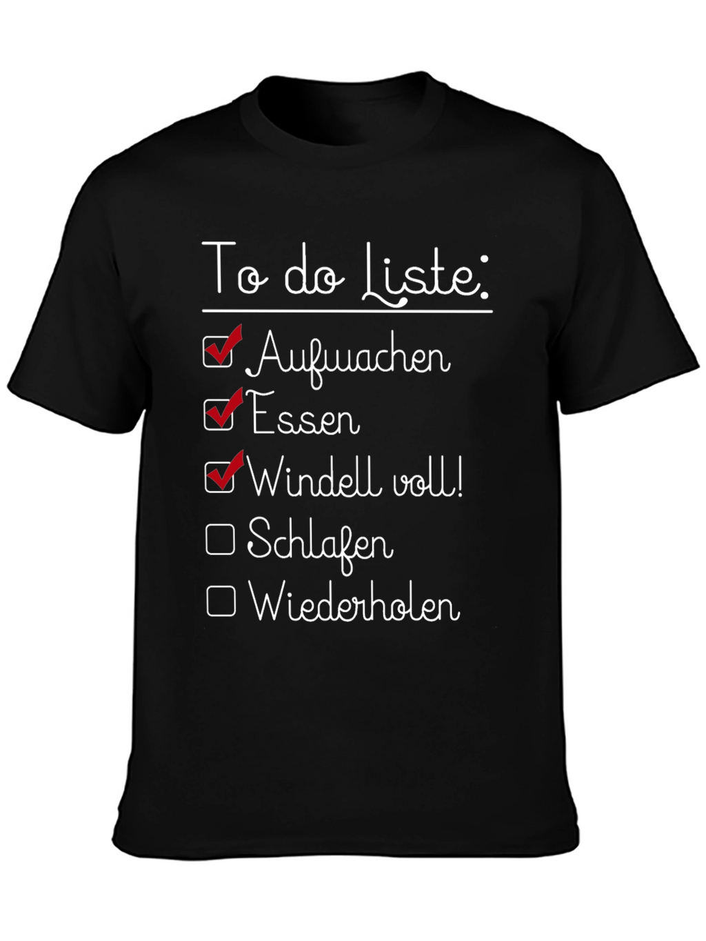 Funny Baby To-Do List Graphic Tee