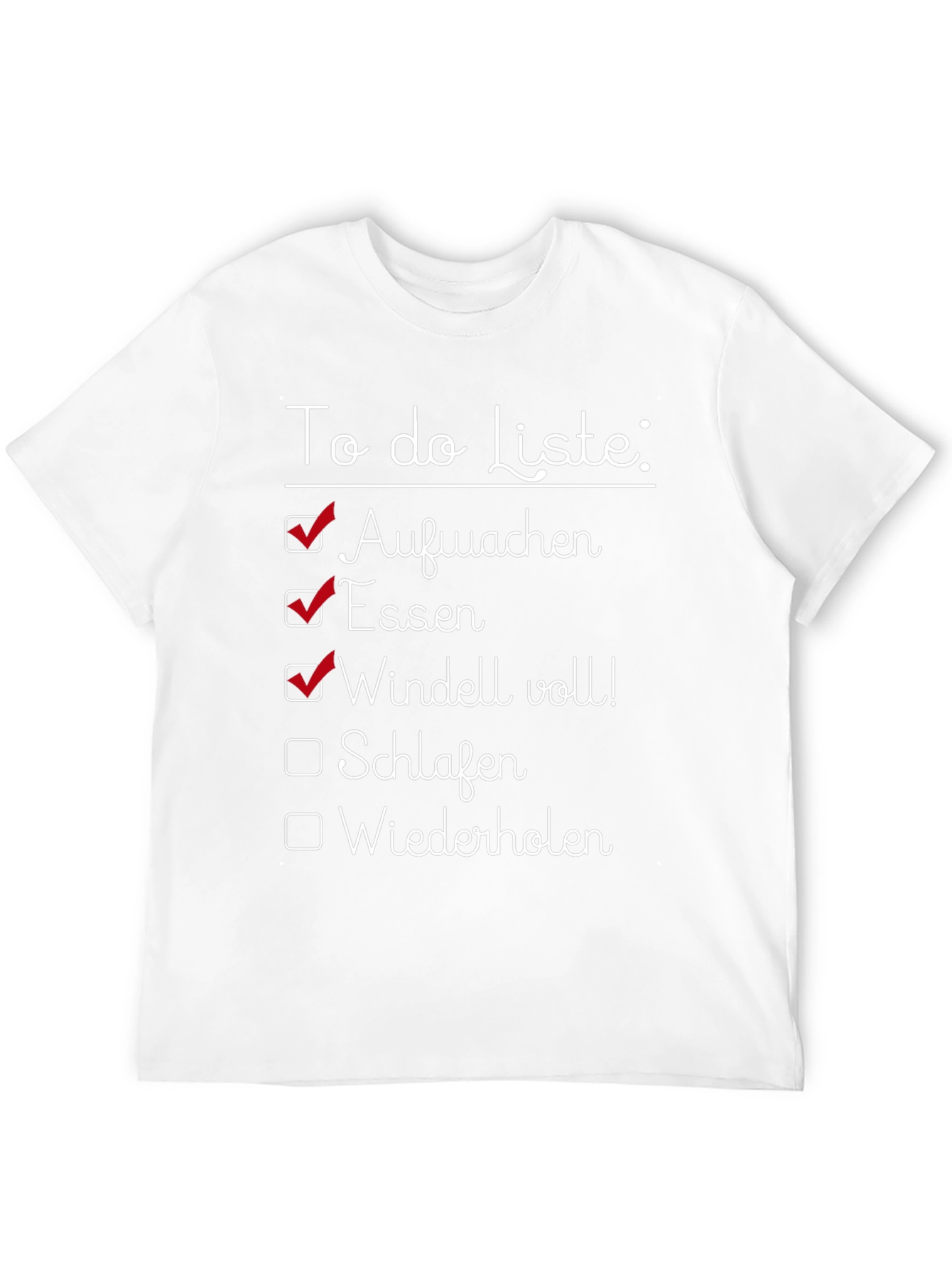 Funny Baby To-Do List Graphic Tee