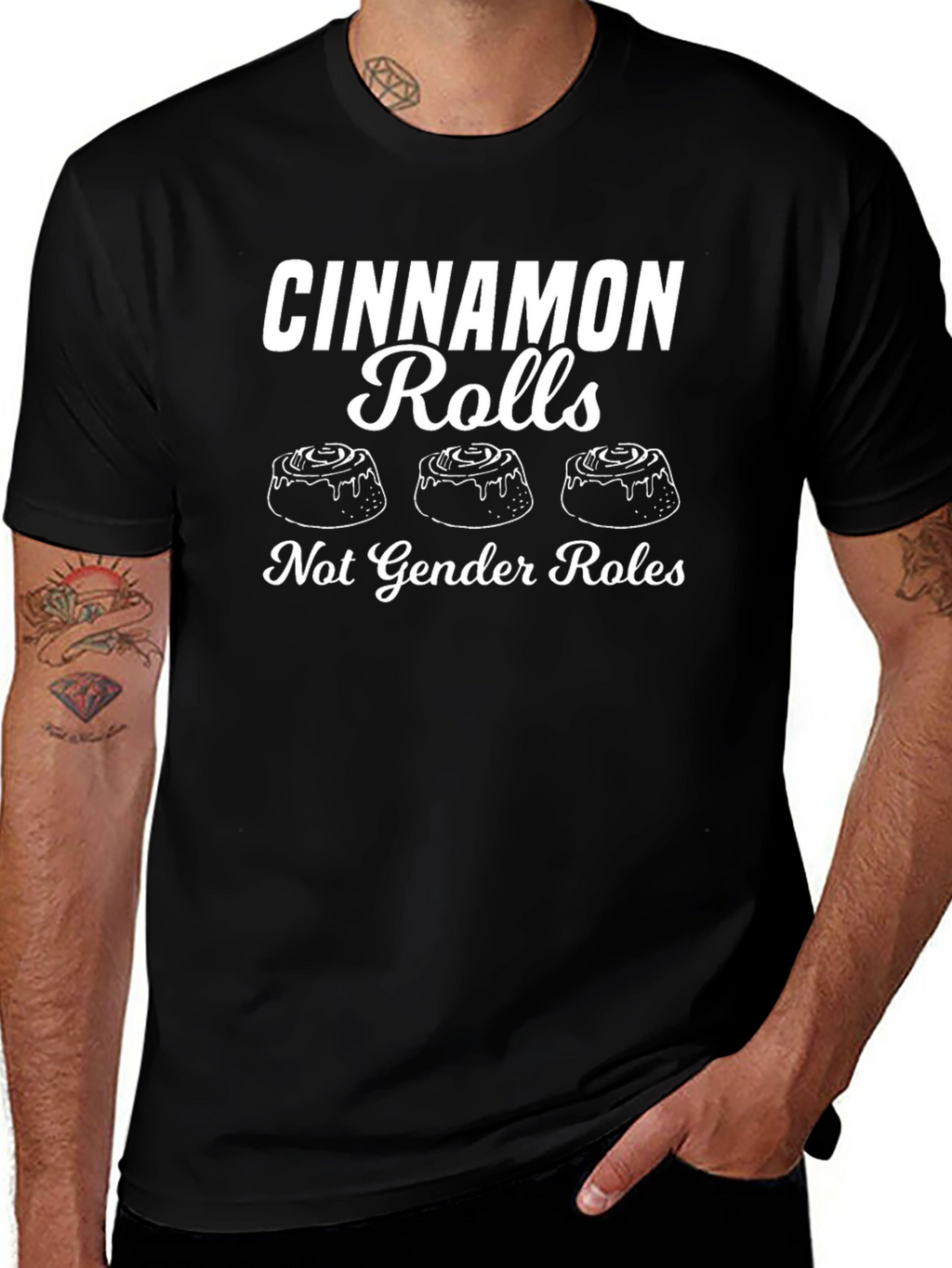 Cinnamon Rolls Not Gender Roles Graphic Tee
