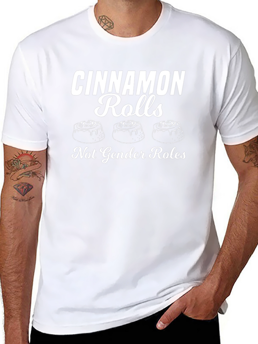 Cinnamon Rolls Not Gender Roles Graphic Tee