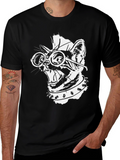 Punk Rock Cat T-Shirt - Cool Graphic Tee