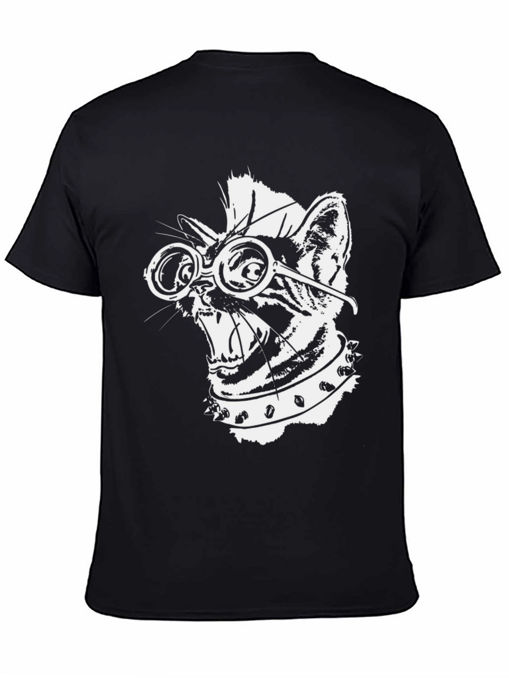 Punk Rock Cat T-Shirt - Cool Graphic Tee