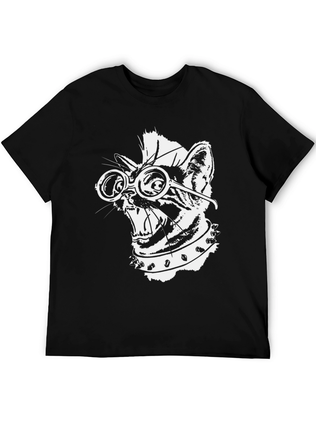 Punk Rock Cat T-Shirt - Cool Graphic Tee