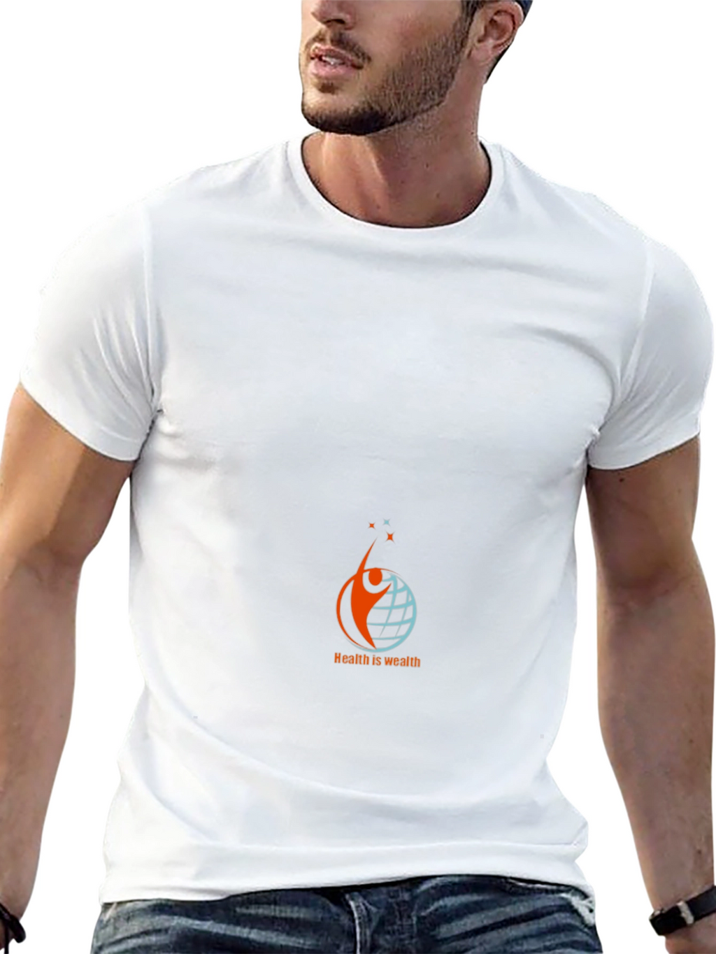 Health is Wealth Black Graphic Tee