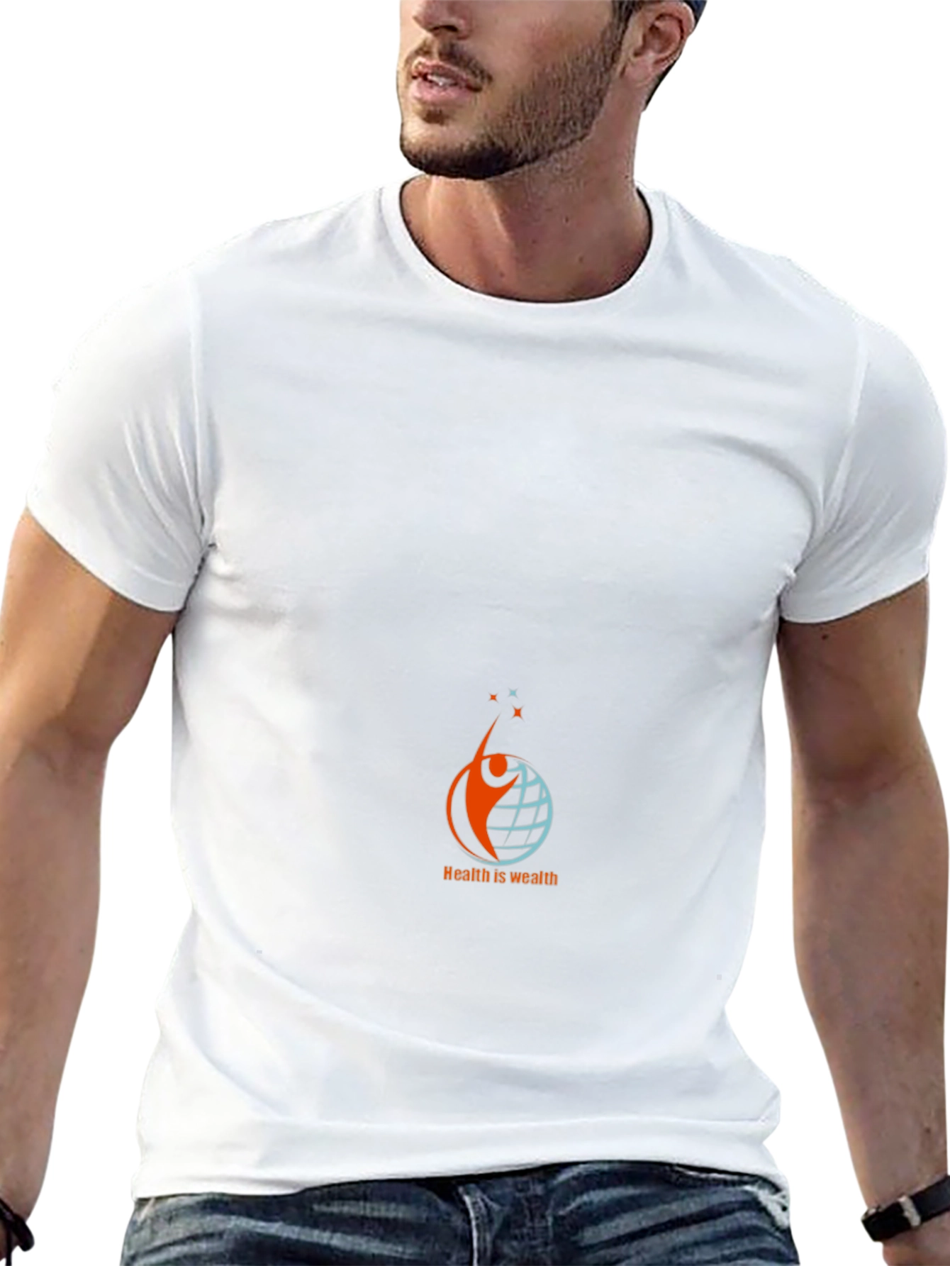 Health is Wealth Black Graphic Tee