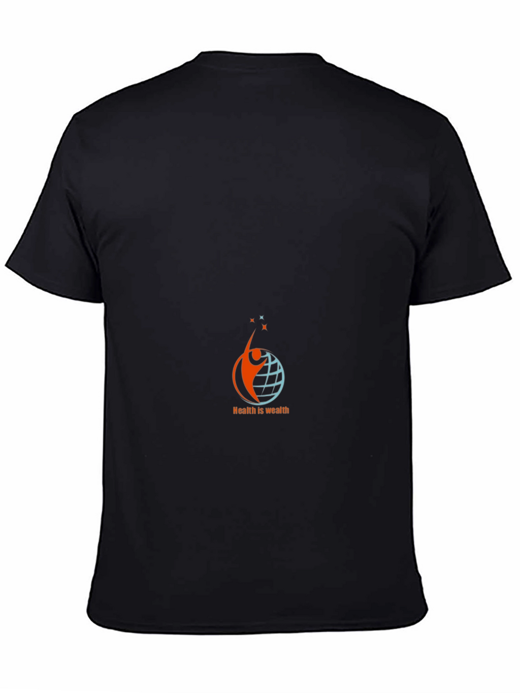 Health is Wealth Black Graphic Tee
