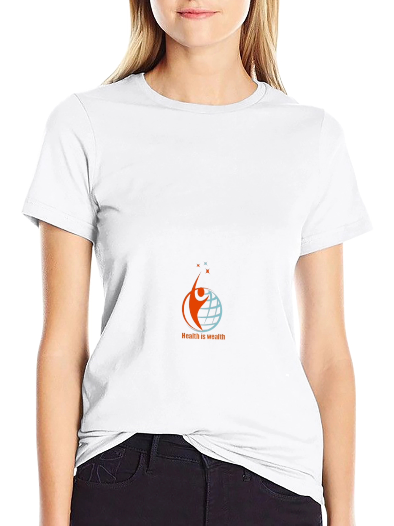 Health is Wealth Black Graphic Tee