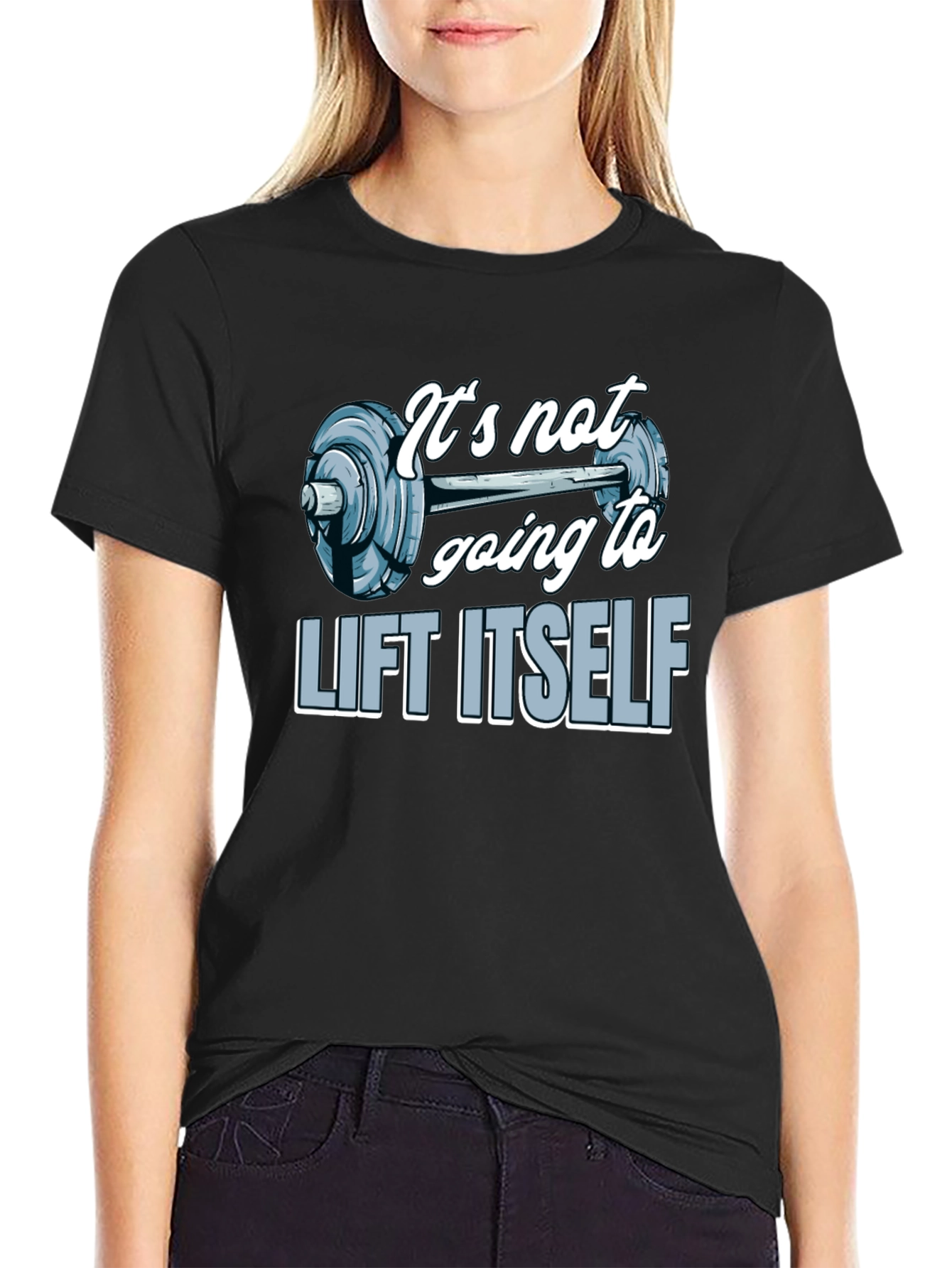 Gym Motivation T-Shirt - Lift Itself Design
