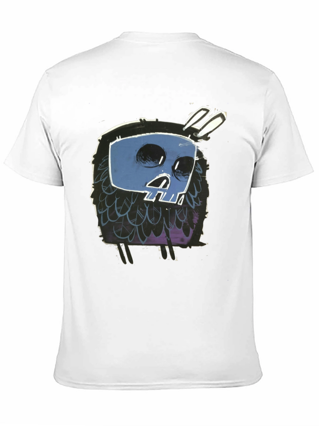 Skull Bunny Graphic Black T-Shirt
