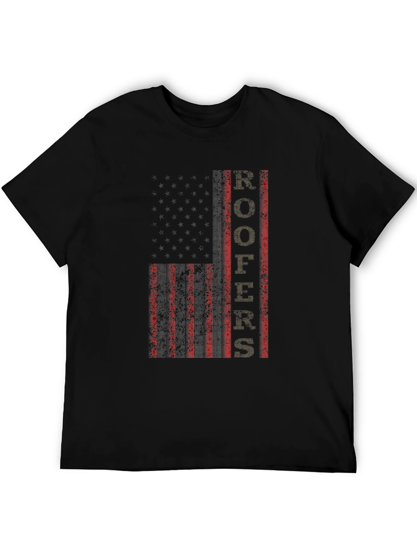 Roofer American Flag Graphic Tee