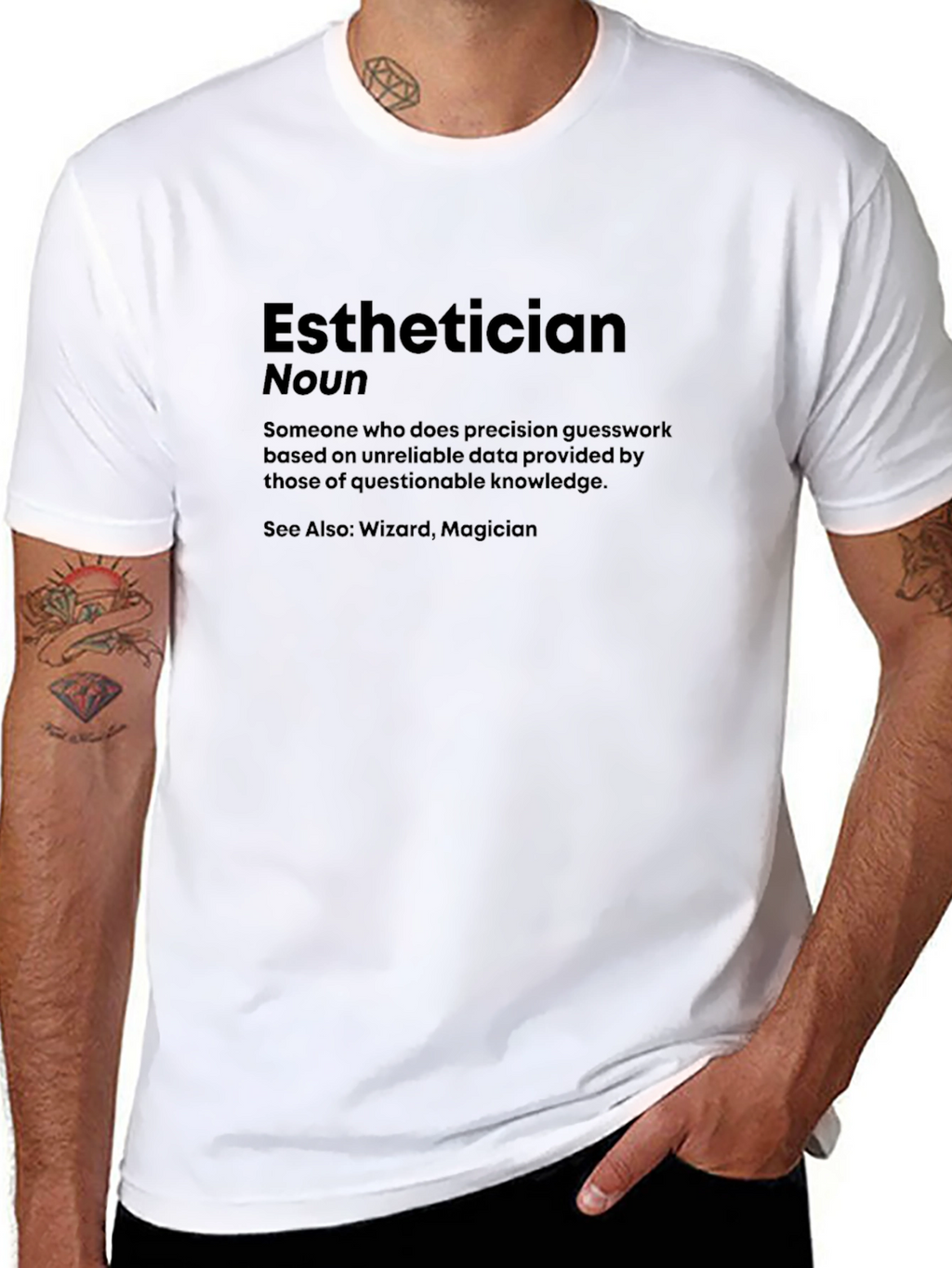 Esthetician Definition Black Graphic Tee