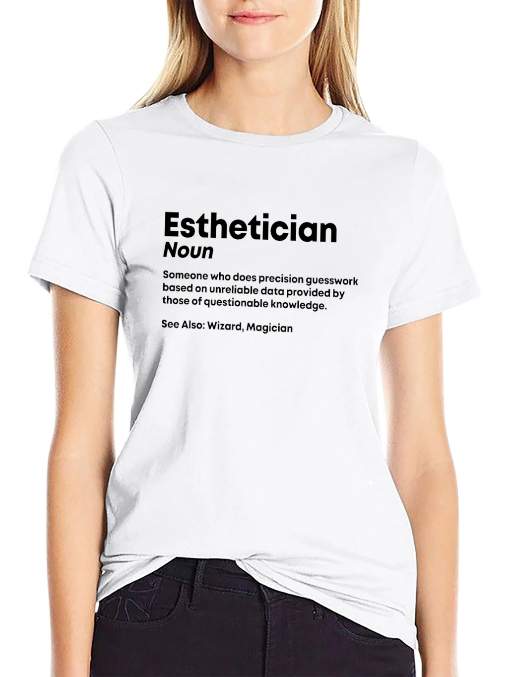 Esthetician Definition Black Graphic Tee