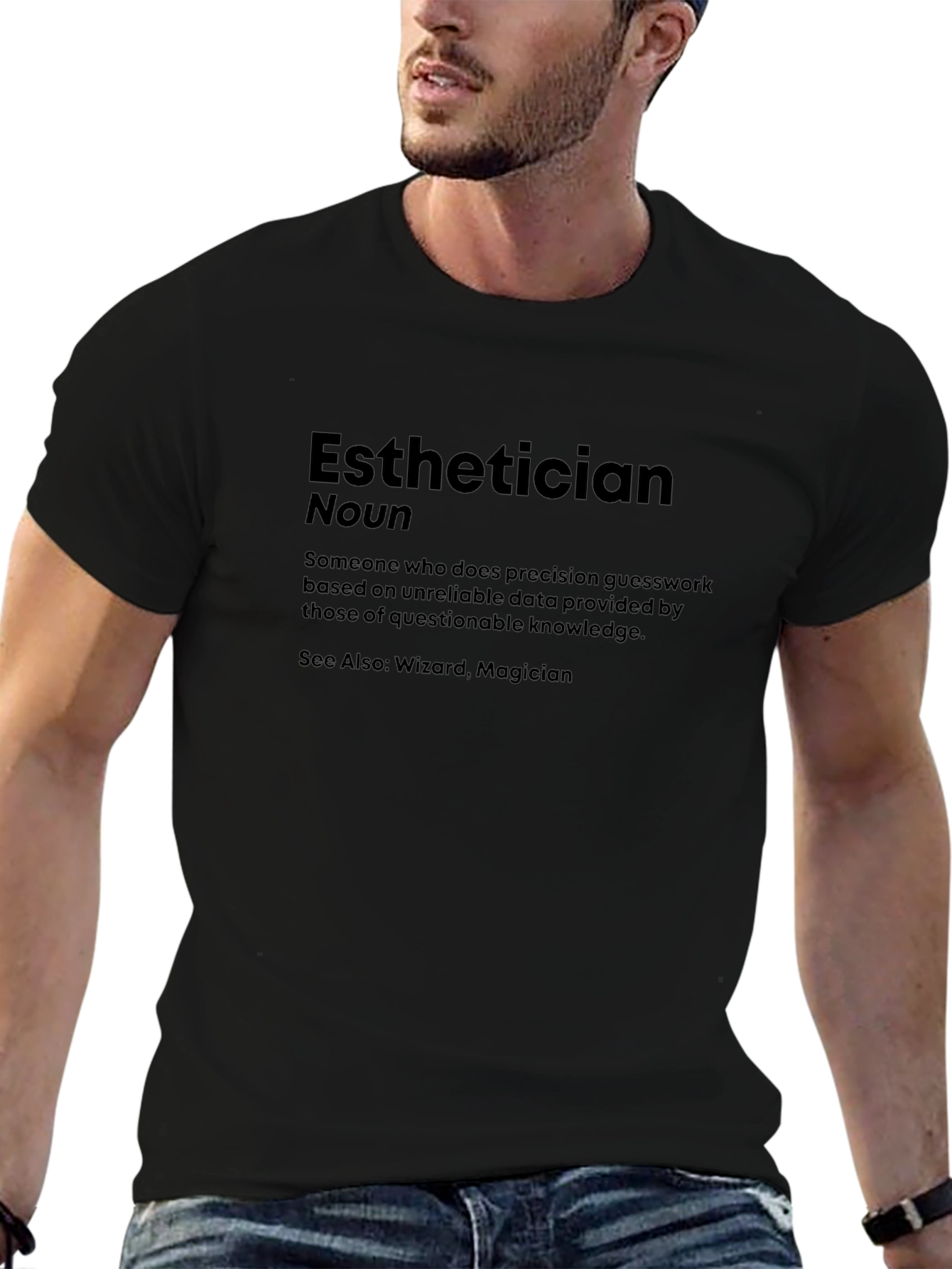Esthetician Definition Black Graphic Tee