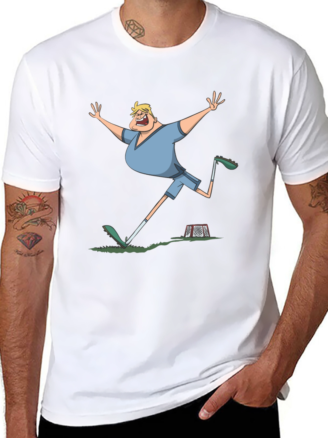 Funny Soccer Goal Celebration Black T-Shirt