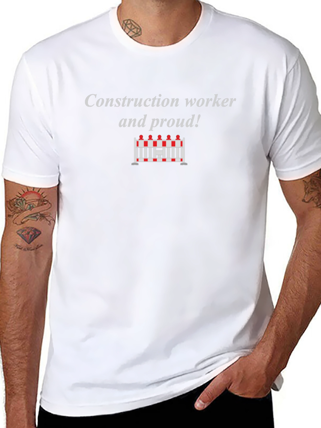 Construction Worker Proud T-Shirt - Black