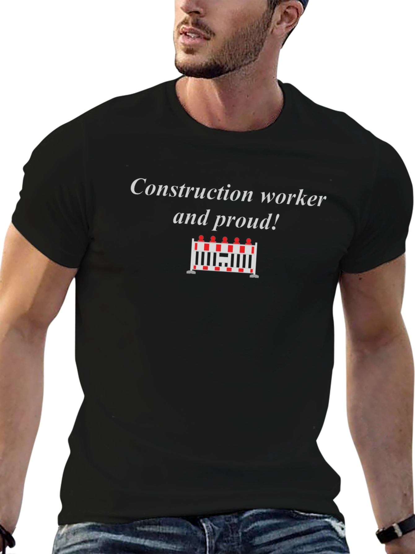 Construction Worker Proud T-Shirt - Black