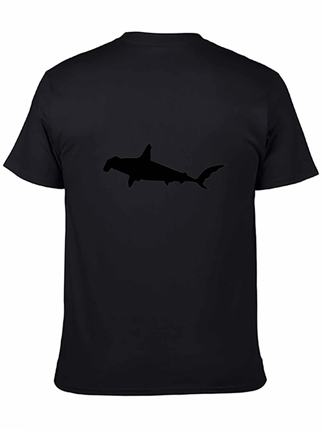 Hammerhead Shark Graphic Tee - Black Cotton T-Shirt