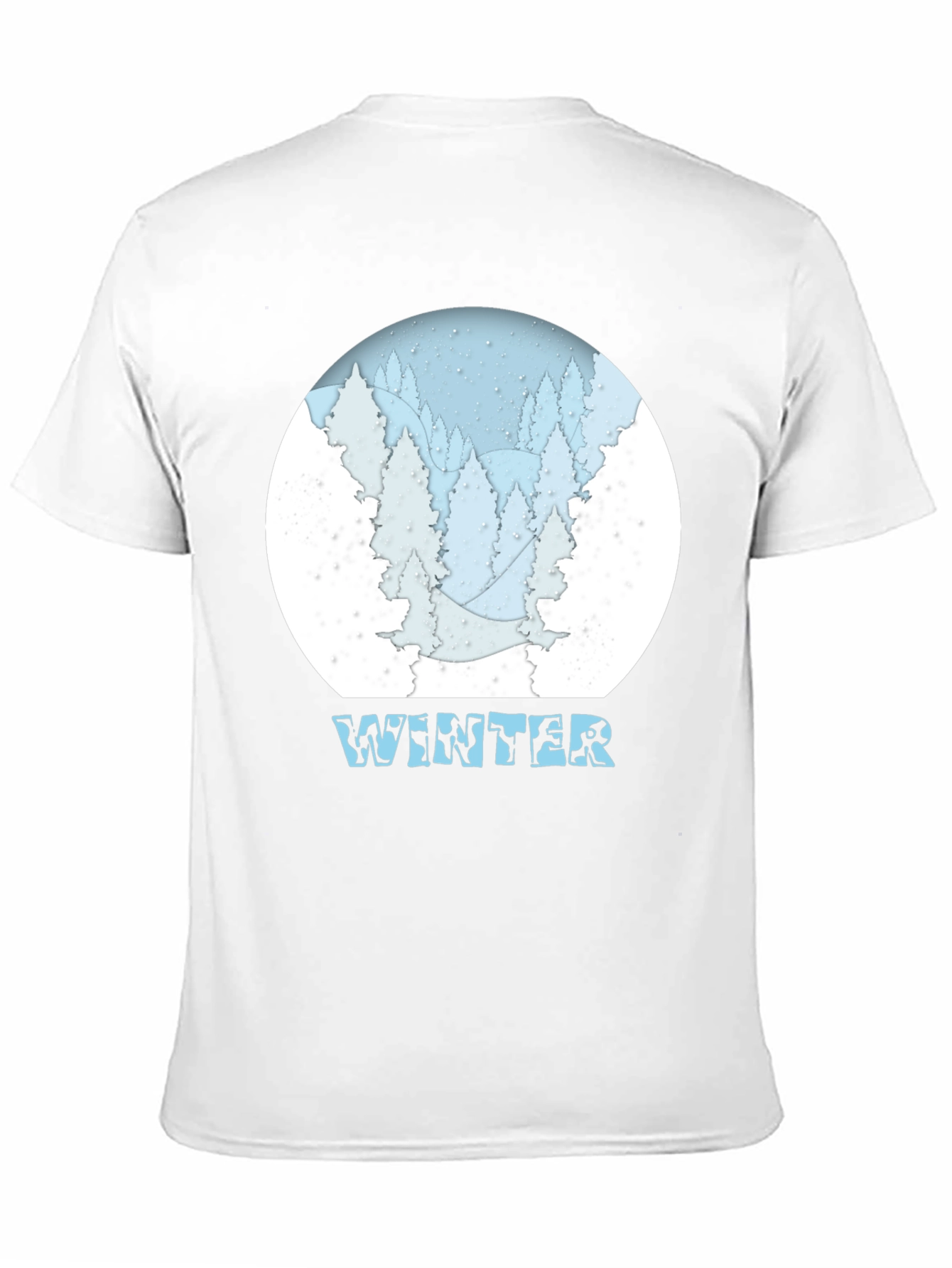 Winter Scene Graphic T-Shirt - Snow Forest Tee