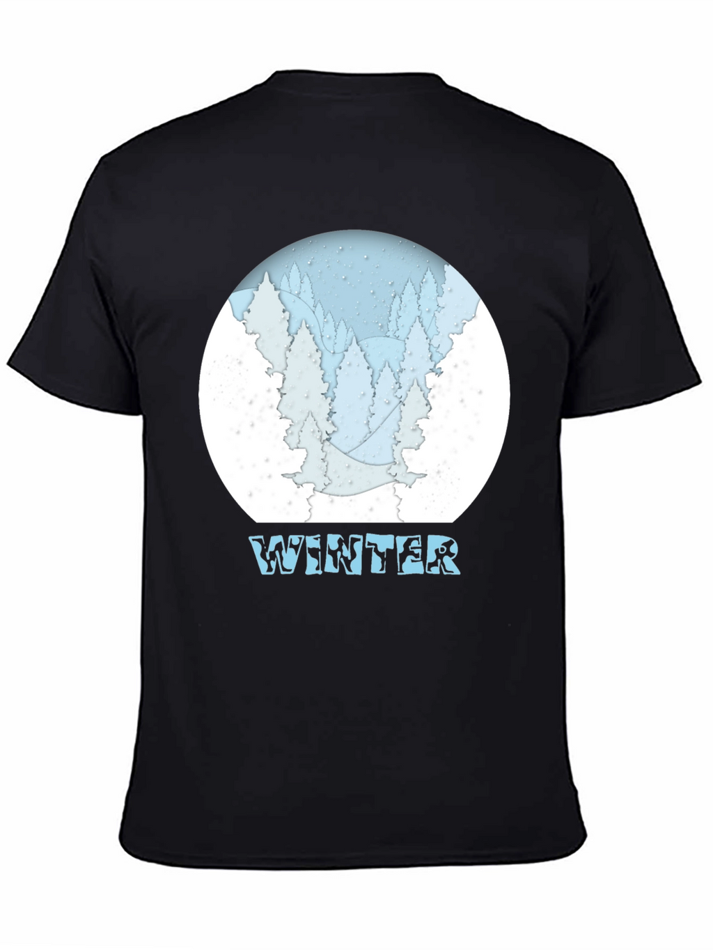 Winter Scene Graphic T-Shirt - Snow Forest Tee