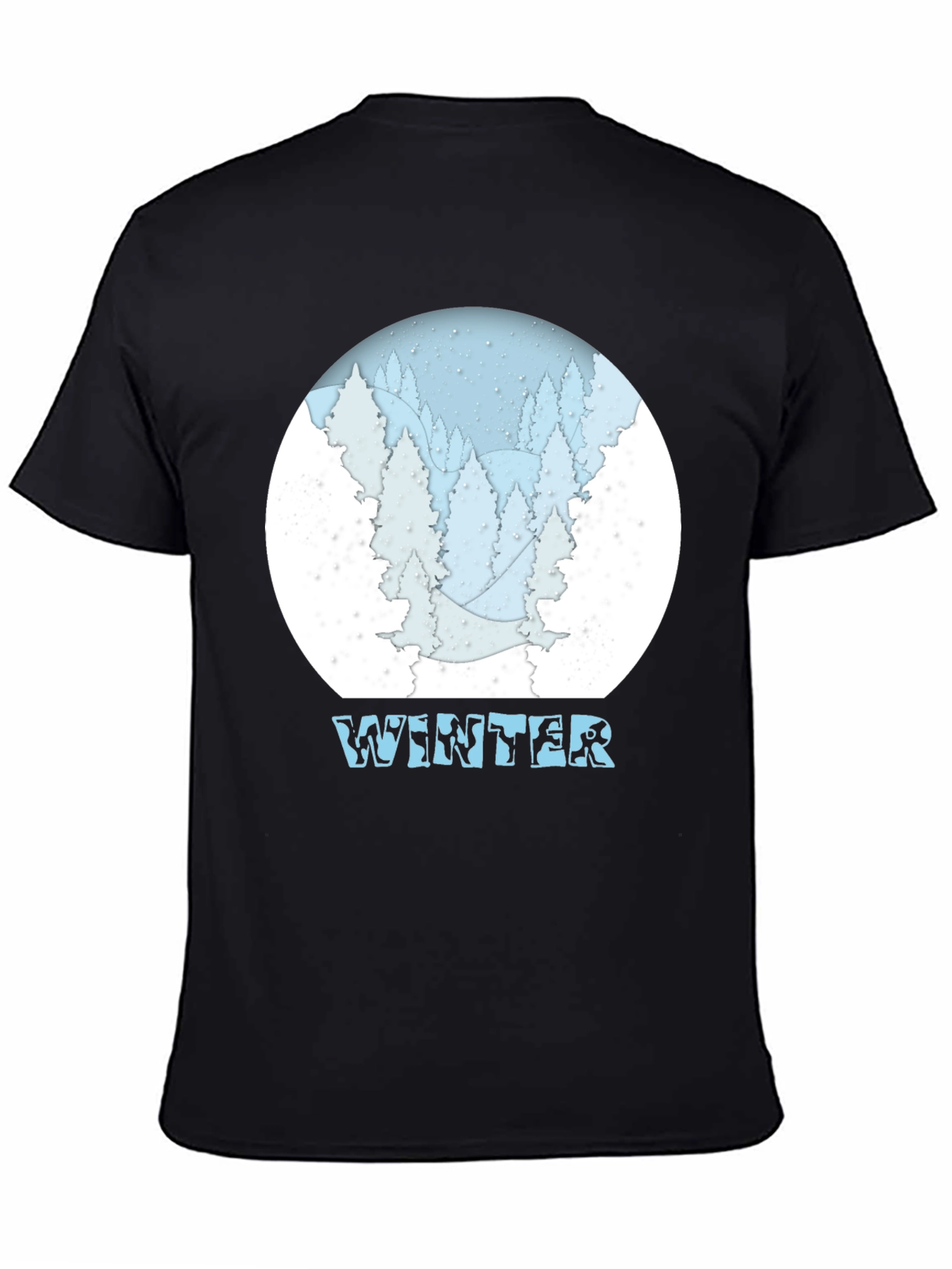 Winter Scene Graphic T-Shirt - Snow Forest Tee