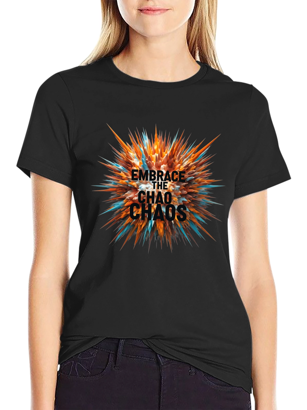 Embrace the Chaos Black Graphic Tee