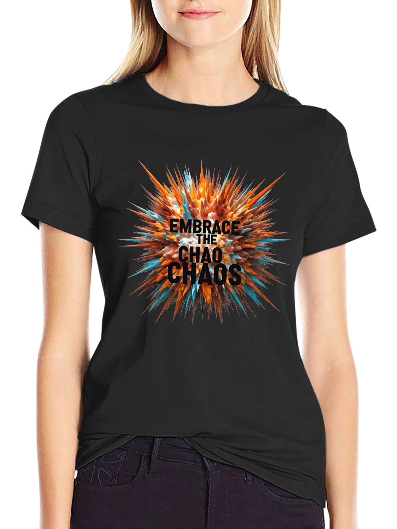 Embrace the Chaos Black Graphic Tee
