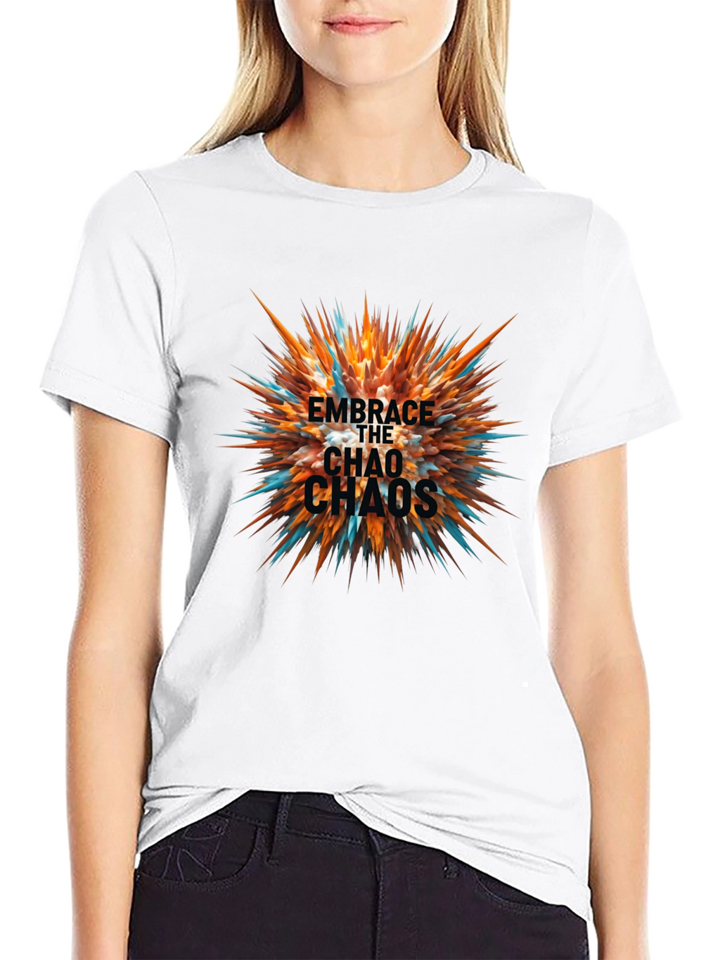 Embrace the Chaos Black Graphic Tee