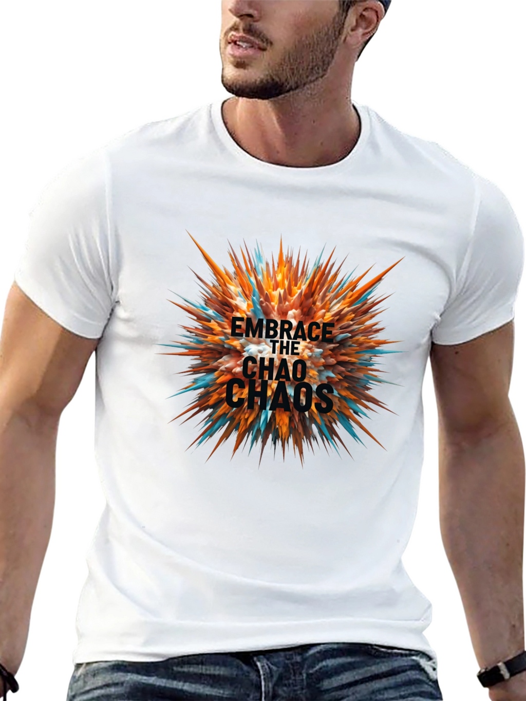 Embrace the Chaos Black Graphic Tee