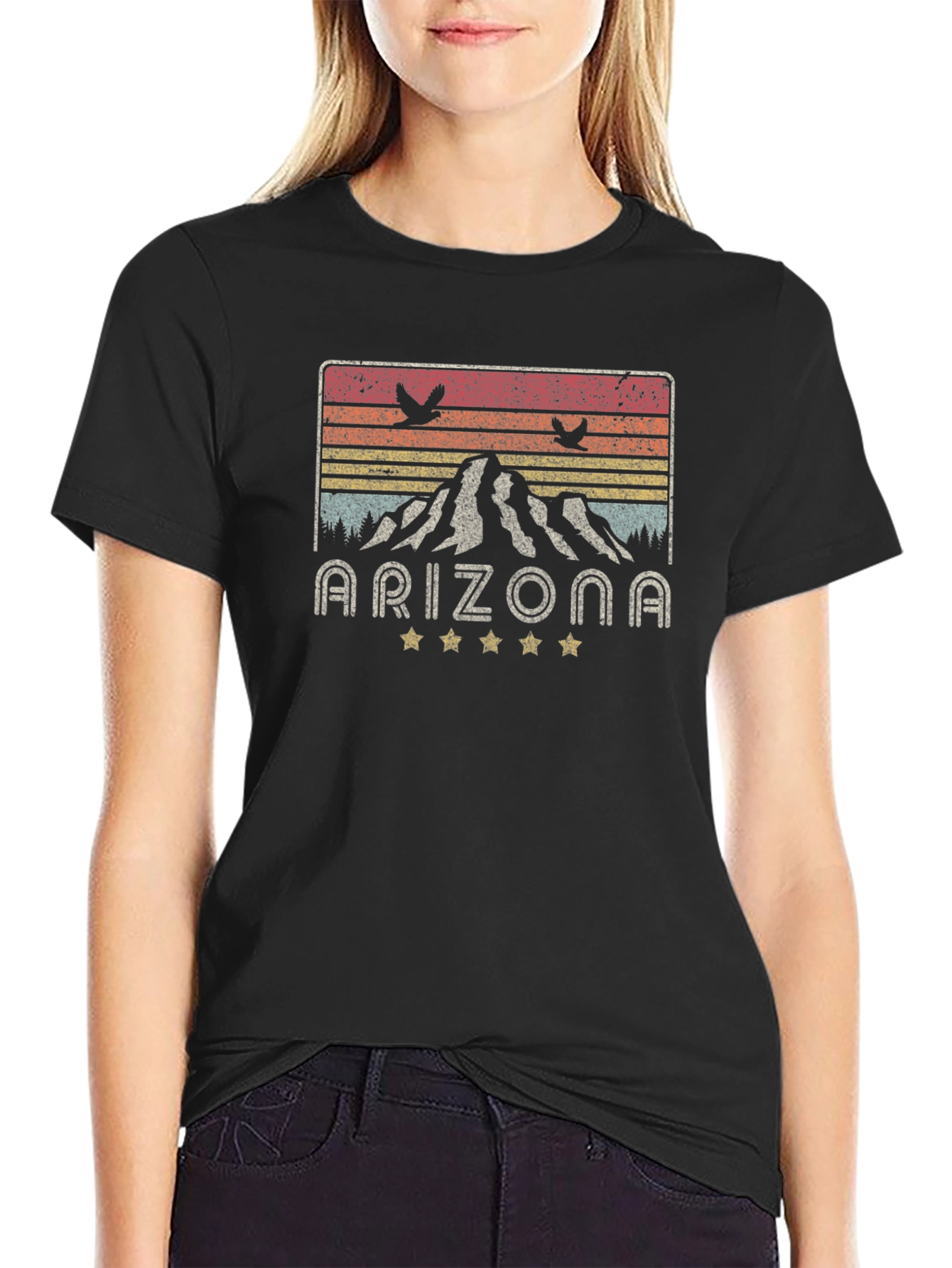 Arizona Mountain Retro Graphic T-Shirt