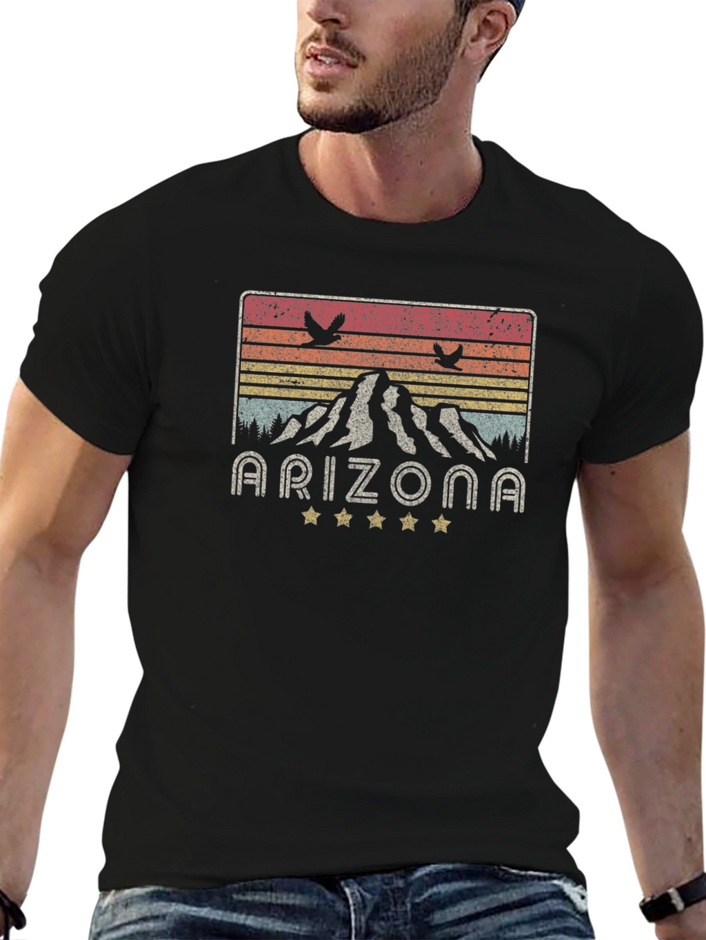 Arizona Mountain Retro Graphic T-Shirt