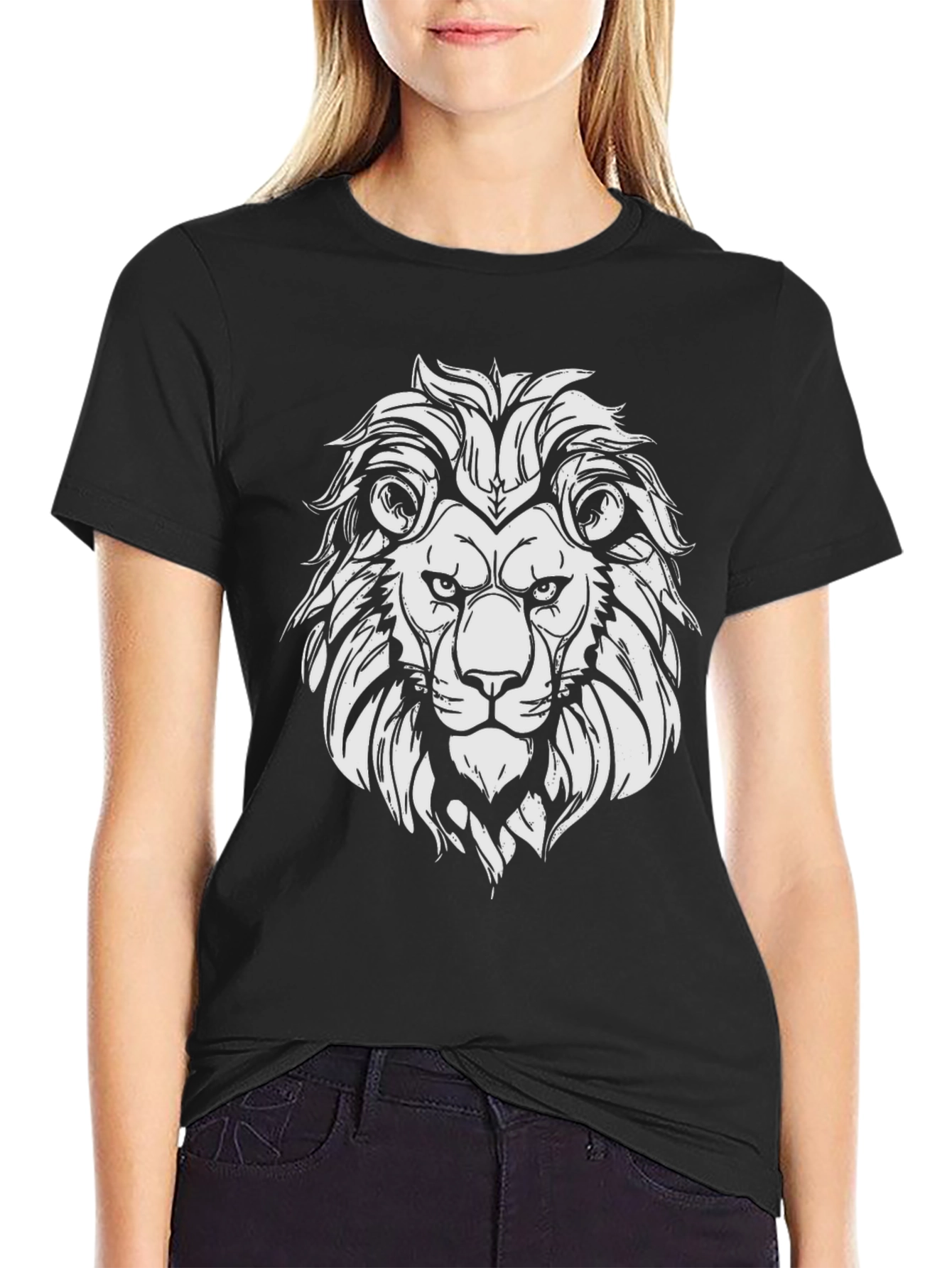 Lion Graphic Black T-Shirt