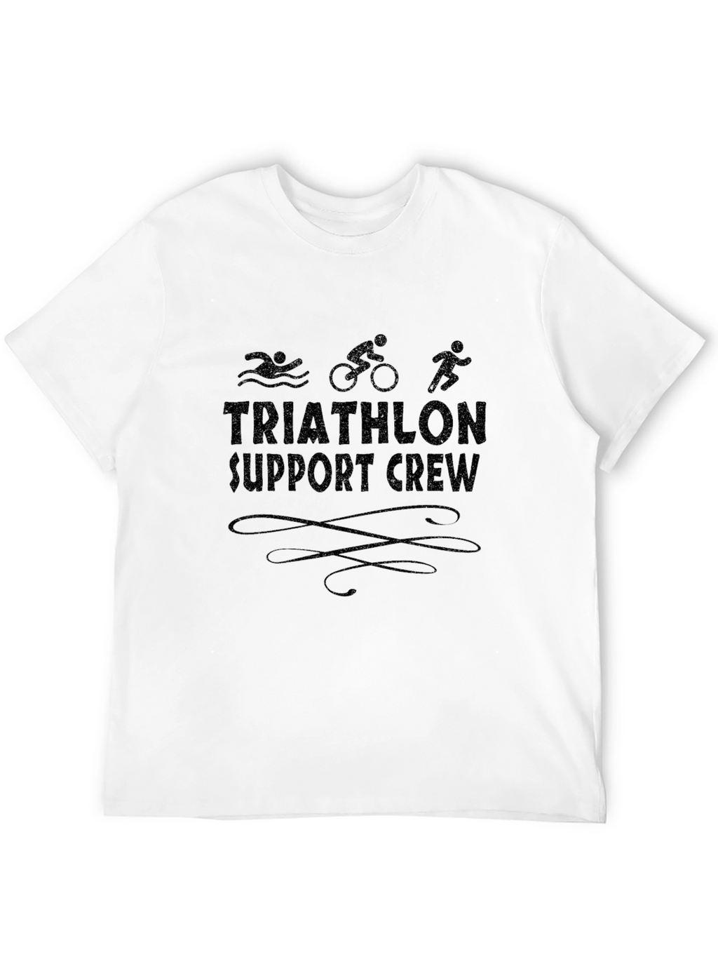 Triathlon Support Crew Black T-Shirt