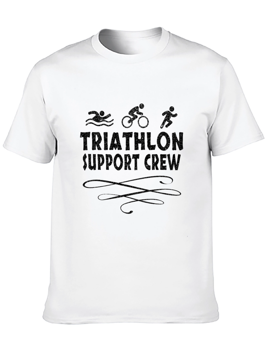 Triathlon Support Crew Black T-Shirt