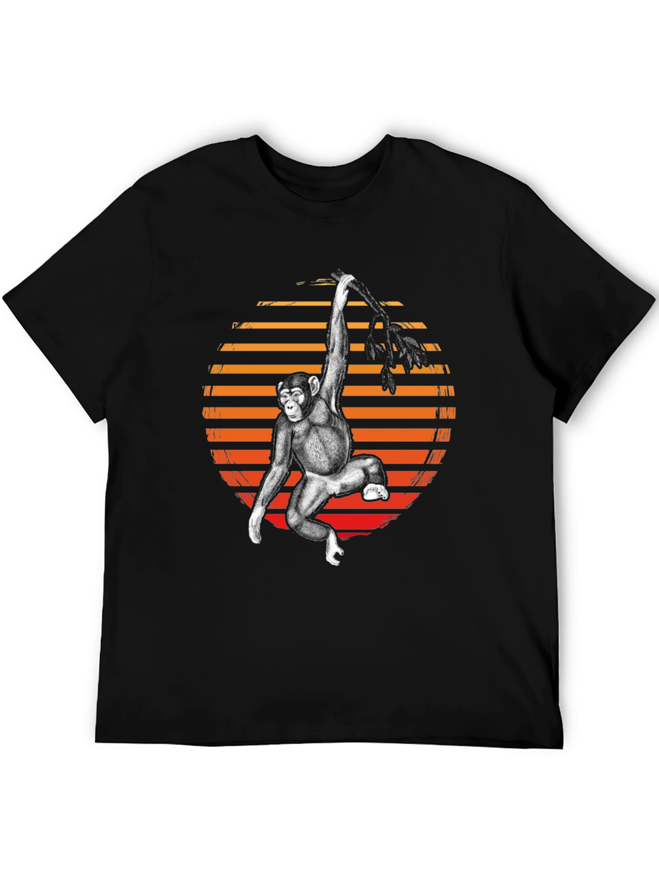Monkey Retro Sunset Graphic Tee