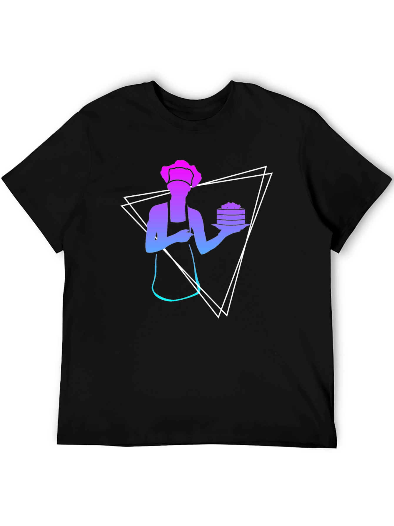 Chef Silhouette Graphic Tee - Trendy Cook T-Shirt