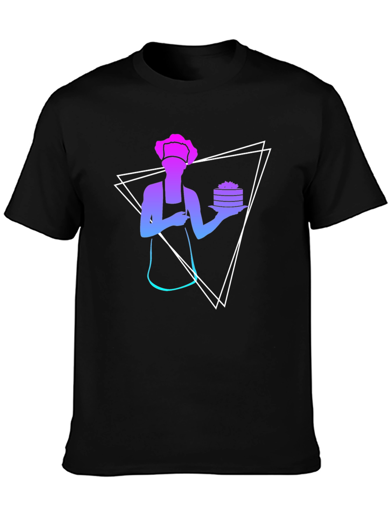 Chef Silhouette Graphic Tee - Trendy Cook T-Shirt