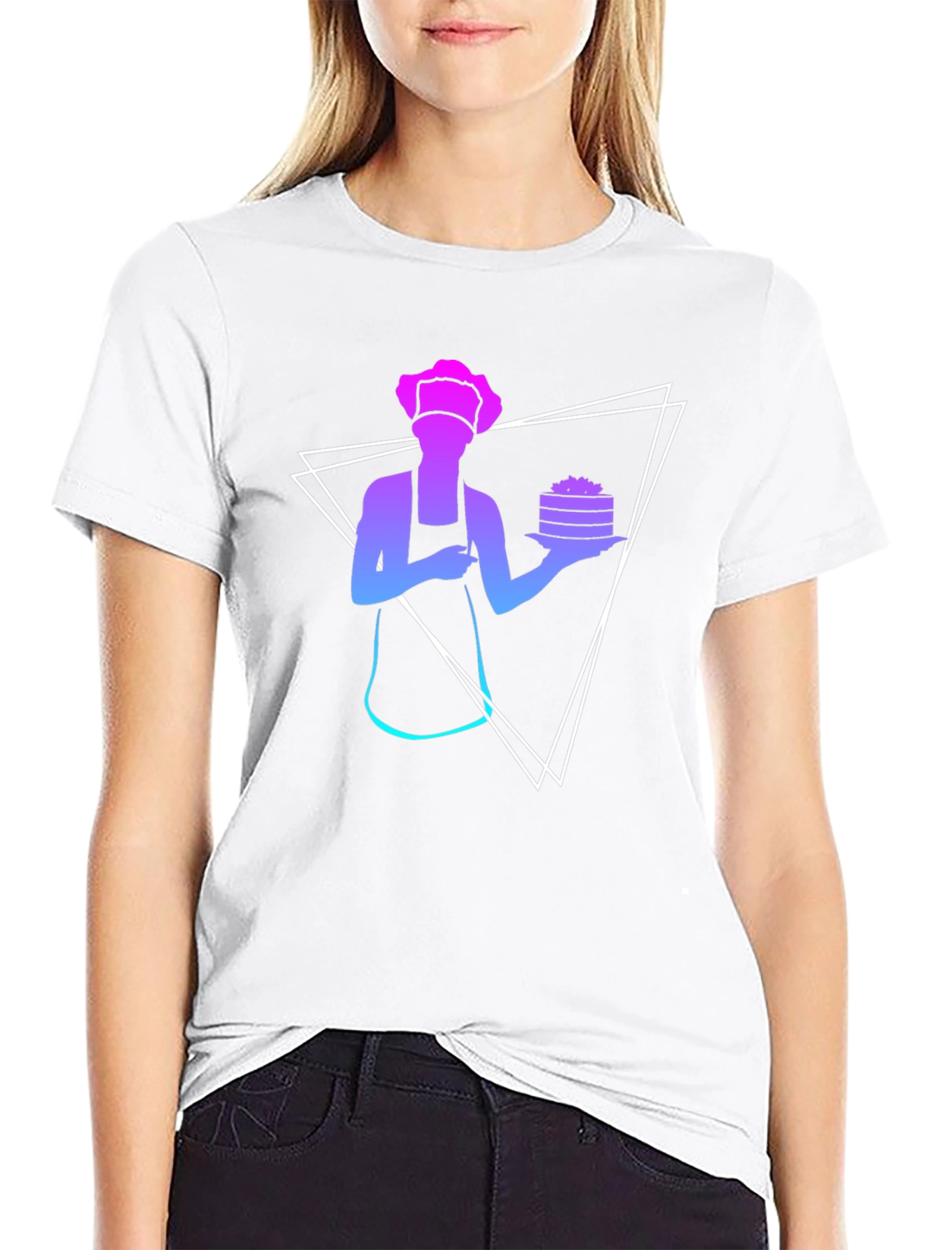 Chef Silhouette Graphic Tee - Trendy Cook T-Shirt