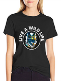 Live A Wild Life T-Shirt - Cool Dog Design