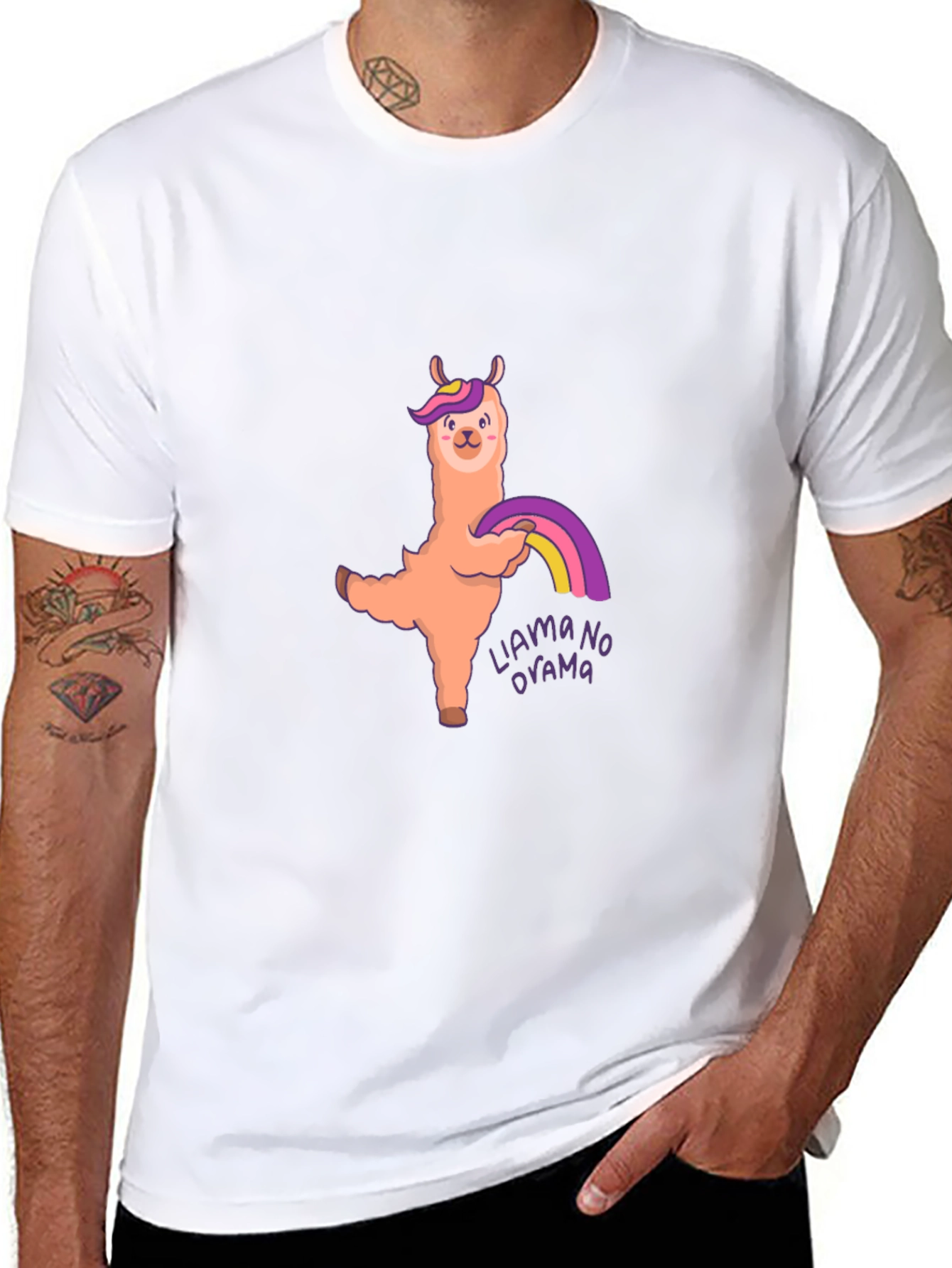 Llama No Drama Graphic T-Shirt - Soft Cotton Tee
