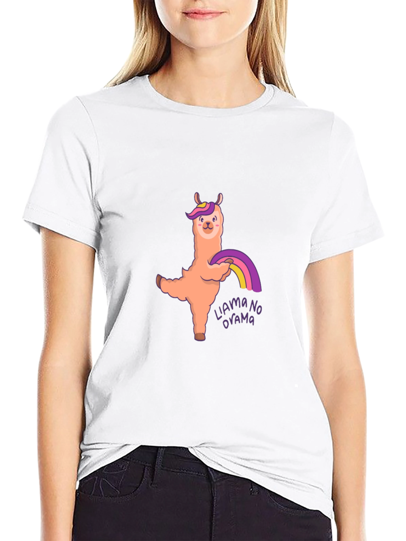 Llama No Drama Graphic T-Shirt - Soft Cotton Tee