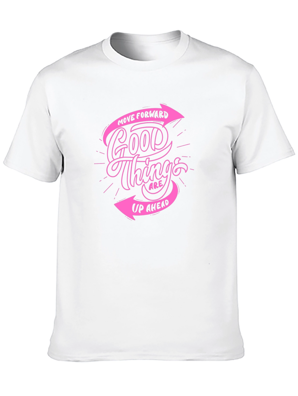 Black T-Shirt with Pink Inspirational Graphic
