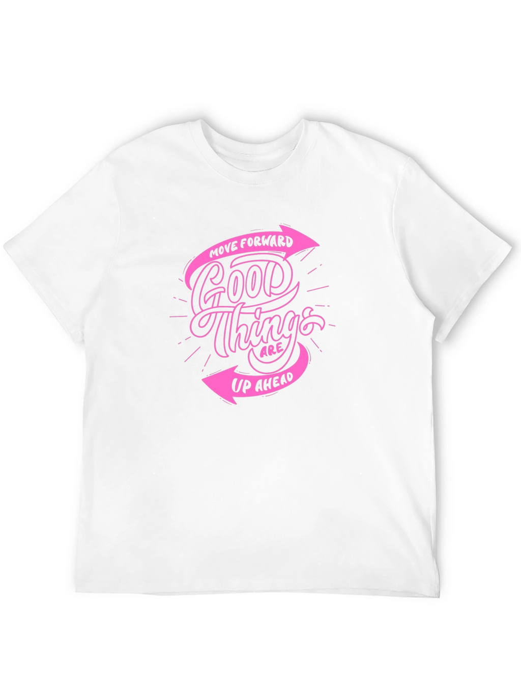 Black T-Shirt with Pink Inspirational Graphic
